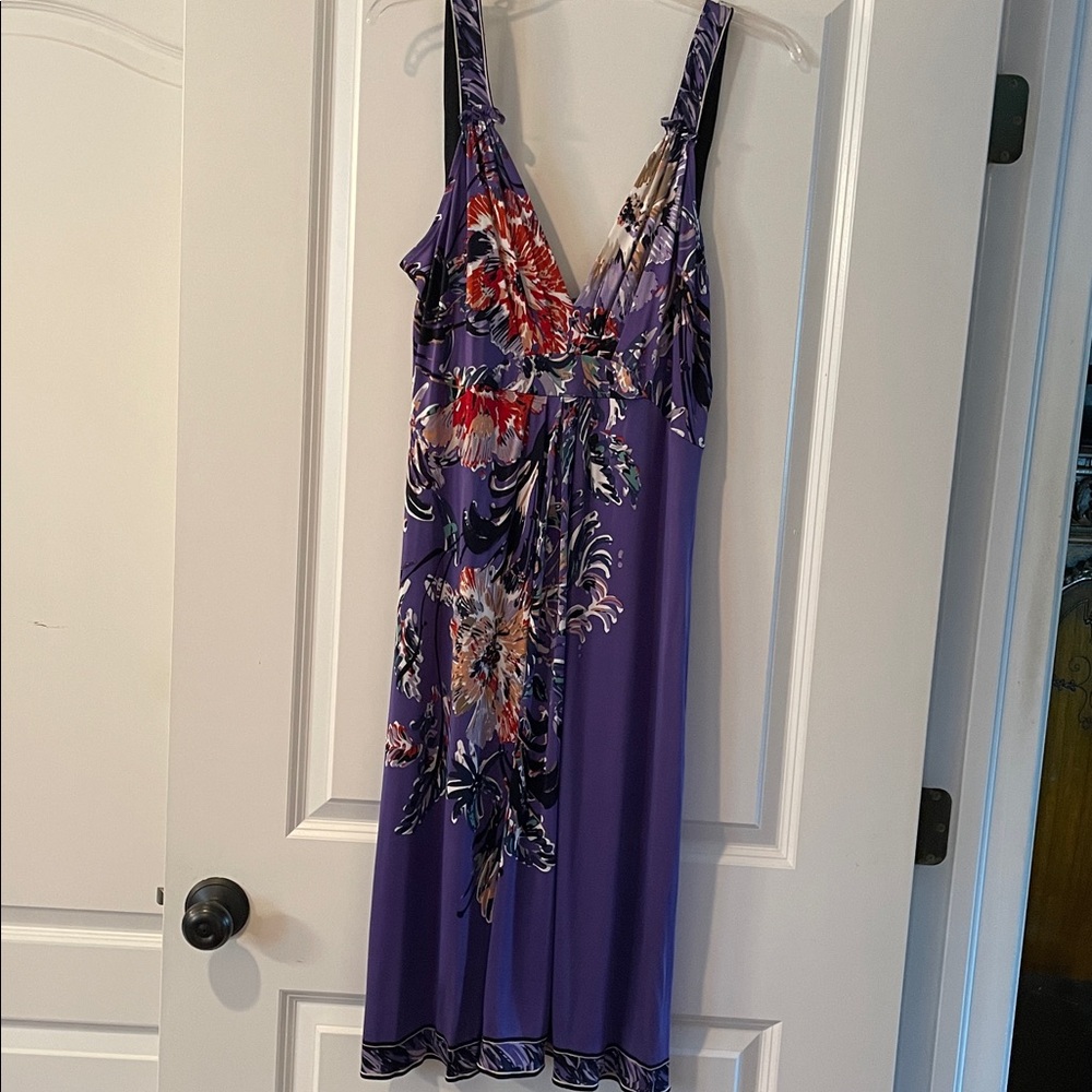 Floral Purple Women's midi dress